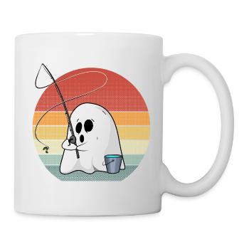 Angelgeist Lazy DIY Kostüm Lustiger Fischer - Tasse - Weiß - Rechts