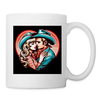 Vintage Western Lovers Heart - Mug - white - Right