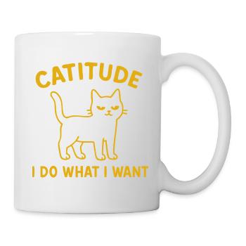 Catitude Cat – Je fais ce que je veux - Mug blanc - blanc - Droite