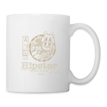 Hipster Kaffee to go - Tasse - Weiß - Rechts