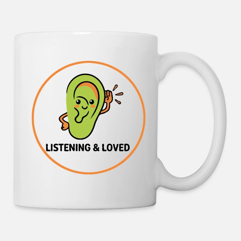 Hören und geliebt - Tasse - Weiß