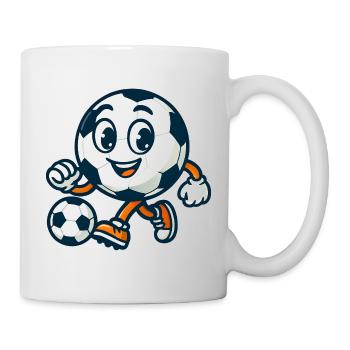 Lustige Fußball-Karikatur - Tasse - Weiß - Rechts
