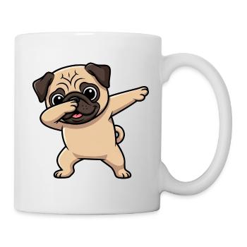Cute Pug Cartoon Dabbing Dog Kids - Mug - white - Right