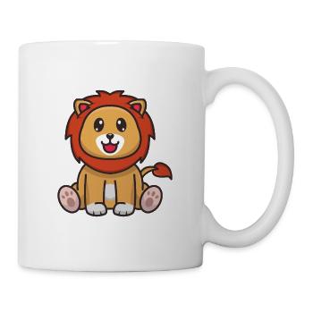 Cartoon lion - Mug - white - Right