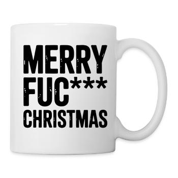 Joyeux FUC* Noël Drôle Noël Design de vacances - Mug blanc - blanc - Droite