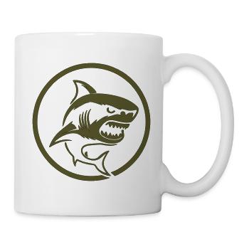 Shark logo embroidered - Mug - white - Right