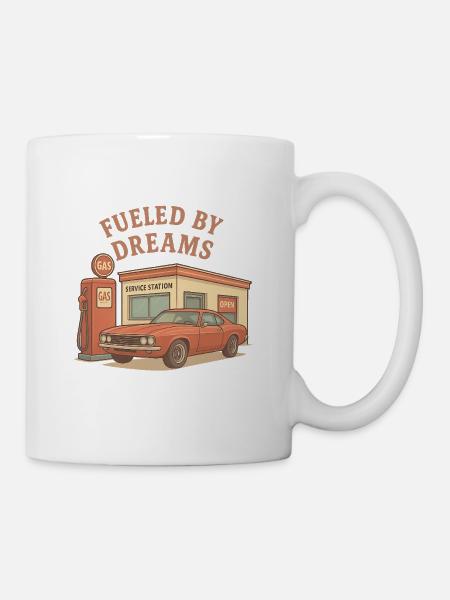 Driven by Dreams Retro Car - Mug - white