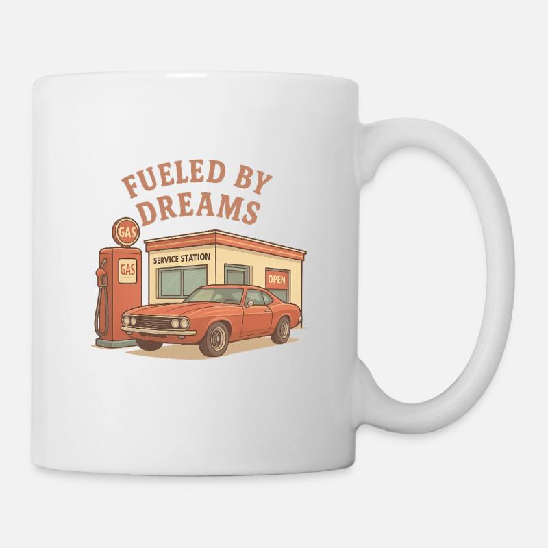Voiture rétro conduite par Dreams - Mug blanc - blanc