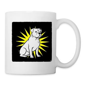 Cool Dog in Punk Rock & Pop Art Style - Mug - white - Right