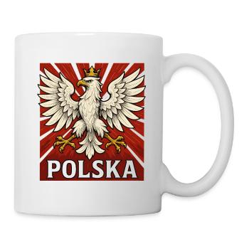 Polska Adler weiß rot Geschenk Polen - Tasse - Weiß - Rechts