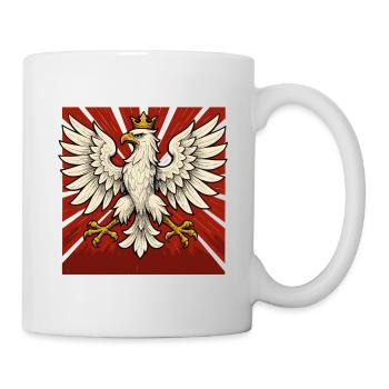 Polen Polska Adler Flagge Fahne episch Geschenk - Tasse - Weiß - Rechts