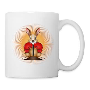 Boxing Kangaroo – Funny Boxer Motif - Mug - white - Right