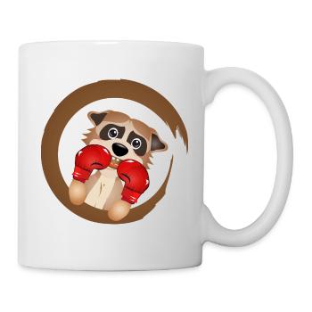 Meerkat Boxer Motif – Cute Boxing Champion - Mug - white - Right