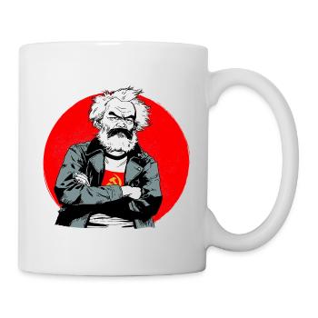 Rebellious head in the red circle - Mug - white - Right