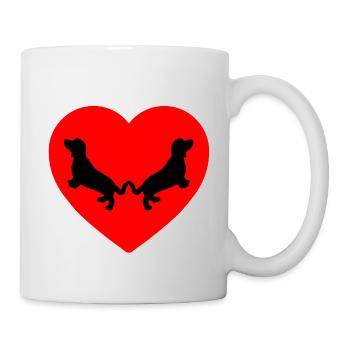 Dackel - Tasse - Weiß - Rechts