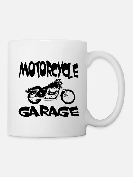 Motorrad - Tasse - Weiß
