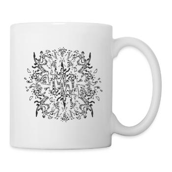 Motif d’ornement kaléidoscopique - Mug blanc - blanc - Droite