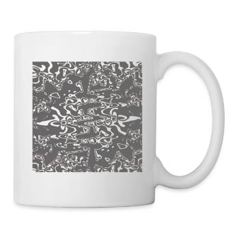 Grauorganische Textur - Tasse - Weiß - Rechts