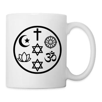 Symbole interreligieux de paix | Religions - Mug blanc - blanc - Droite