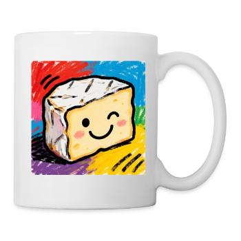Käsefreund Pop Art Camembert - Tasse - Weiß - Rechts