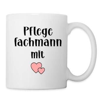 Pfleger Herz Pflege - Tasse - Weiß - Rechts