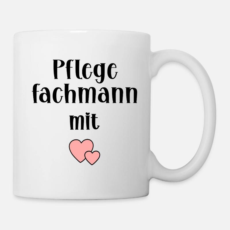 Pfleger Herz Pflege - Tasse - Weiß