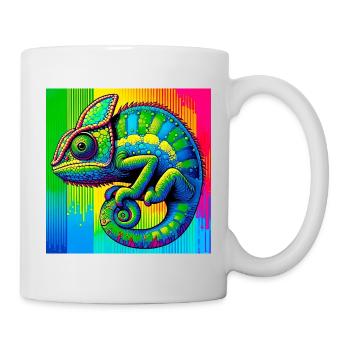 caméléon - Mug blanc - blanc - Droite
