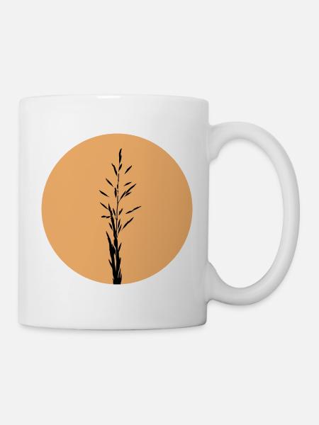 Silhouette dans Sunset Circle - Mug blanc - blanc