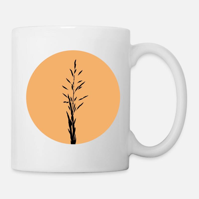  Silhouette in Sunset Circle - Mug - white