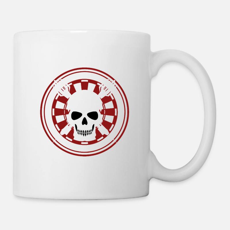 Darts, Bullseye, Dartboard and Skull. - Tasse - Weiß