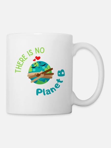 Il n’y a pas de planète B – des graphiques écologiques avec la Terre - Mug blanc - blanc