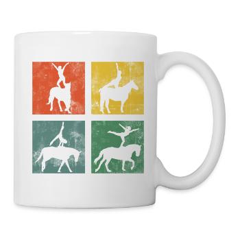 Voltigieren Reitsport Reiten Pferd Turnen - Tasse - Weiß - Rechts