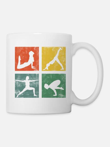 Exercices de yoga Yogini Méditation Fitness Cadeau - Mug blanc - blanc
