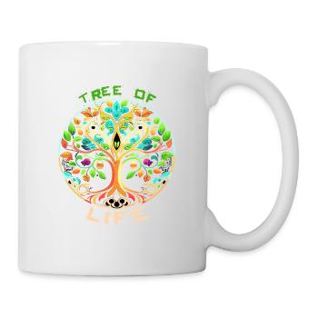 Rainbow Tree of Life Circle - Mug - white - Right