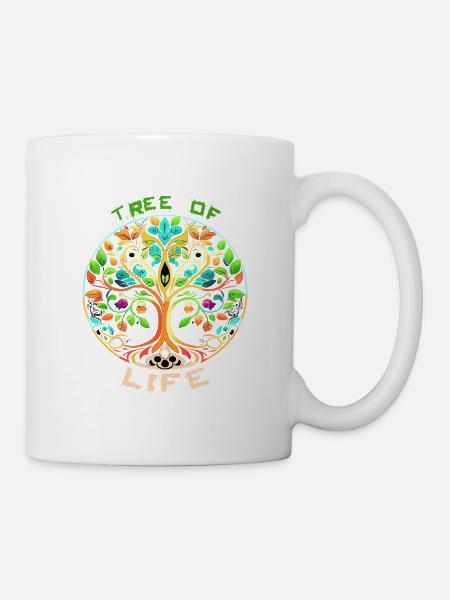 Rainbow Tree of Life Circle - Mug - white