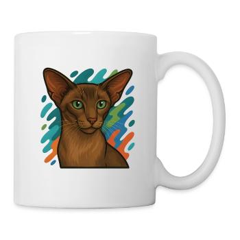 Orientalische Kurzhaarkatze Illustration - Tasse - Weiß - Rechts