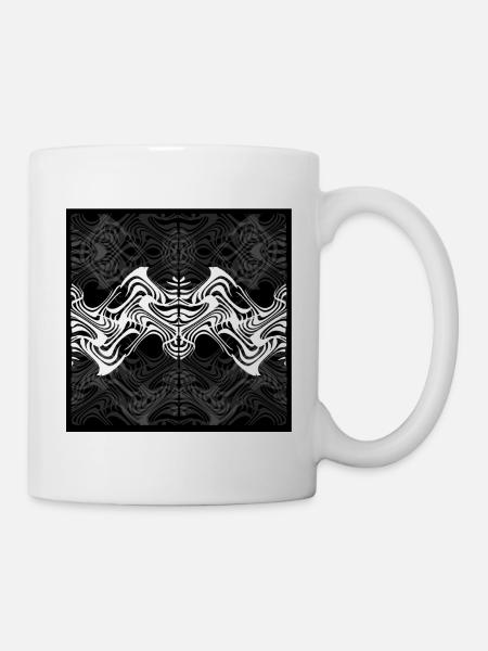 Spiegelnde Spiralmuster - Tasse - Weiß