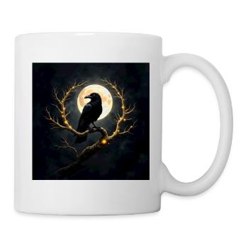 Raven on the Illuminated Moon - Mug - white - Right