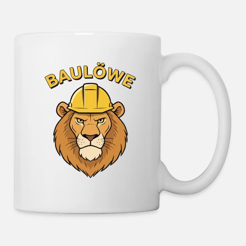 Baulöwe - Tasse - Weiß