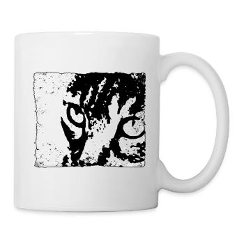 Contrasting Animal Portrait Cat - Mug - white - Right