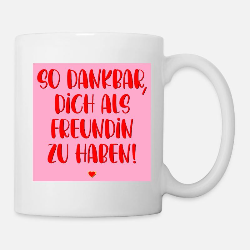 DANKBAR FREUNDSCHAFT HERZ - Tasse - Weiß