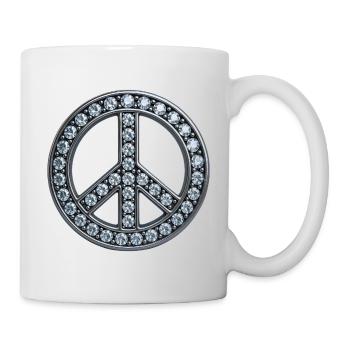 DIAMOND IS PEACE - peace & love - Mug - white - Right