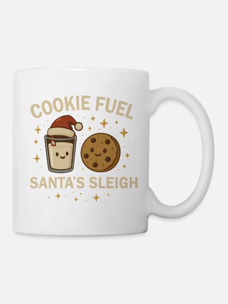 Weihnachten Baking Crew - Weihnachtskeks & Milch - Tasse - Weiß