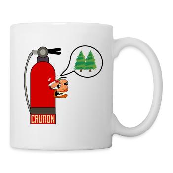CAUTION CHRISTMAS TREE FIRE - Mug - white - Right