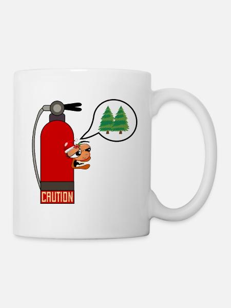 VORSICHT WEIHNACHTSBAUMFEUER - Tasse - Weiß