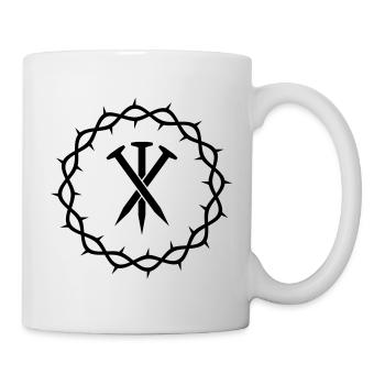 Drei Nägel + Dornenkrone - Tasse - Weiß - Rechts