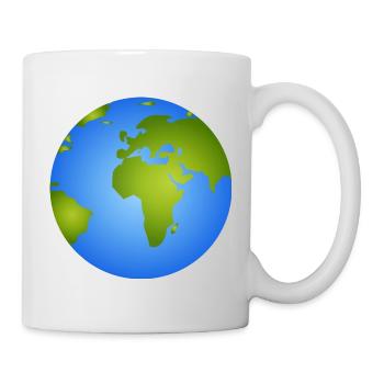 Terre bleue - Illustration de globe élégante - Mug blanc - blanc - Droite