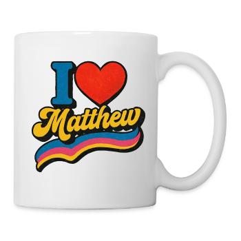 I Love Matthew Retro Logo - Mug - white - Right