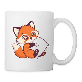 Renard cosy et oreiller - Mug blanc - blanc - Droite