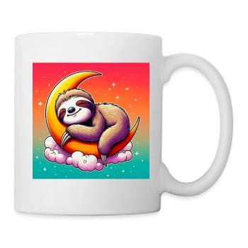 La paresse dort sur la Lune - Mug blanc - blanc - Droite